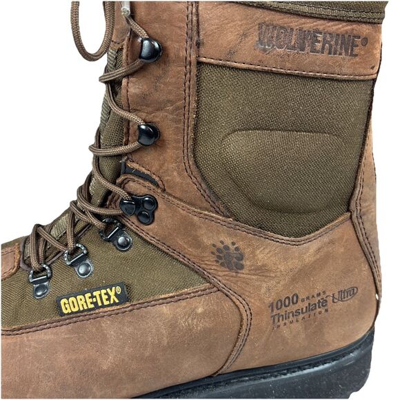 Wolverine Men's Big Sky 8" Gore-Tex Thinsulate Brown Hunting Boots W05539 Sz 13 - Picture 5 of 12